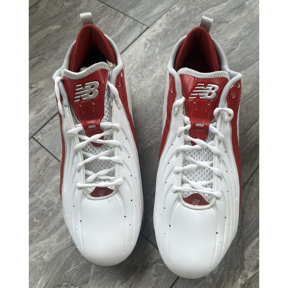 New Balance 992 MF992LR Baseball Cleats Men's 12.5 D White Red NOS New Box - Picture 5 of 11